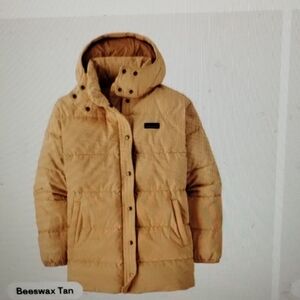 Patagonia Cotton Down Parka Jacket Beesewax Tan M Like New